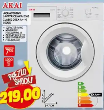 Akai Acqua7001NV Lavatrice 7kg