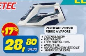 Risparmio Casa Imetec Zerocalc Z3 3500 Ferro a Vapore offerta