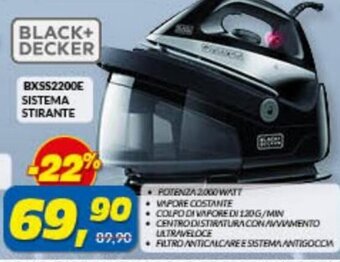 Risparmio Casa Black+Decker BXSS2200E Sistema Stirante offerta