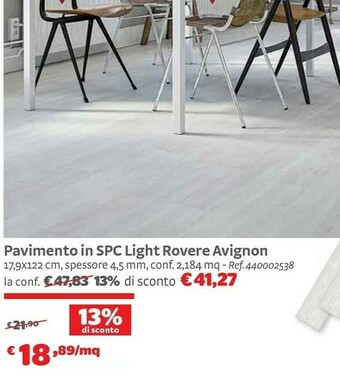 Bricocenter Pavimento In SPC Light Rovere Avignon offerta
