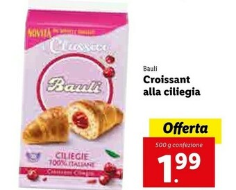 Lidl Bauli Croissant Alla Ciliegia offerta