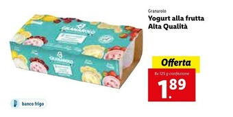 Lidl Granarolo Yogurt Alla Frutta Alta Qualità offerta