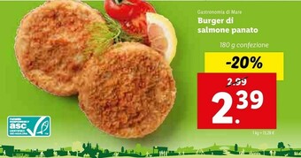 Lidl Burger Di Salmone Panato offerta