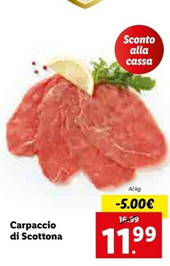 Lidl Carpaccio Di Scottona offerta