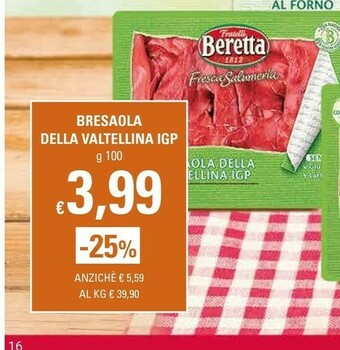 Basko Beretta Bresaola offerta
