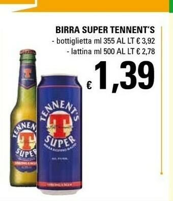 Basko Tennent's Birra offerta