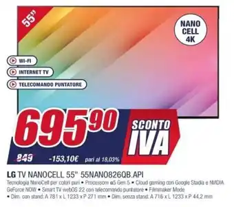 LG TV Nanocell 55" 55NANO826QB.API
