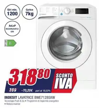 Trony Indesit Lavatrice BWE71285XW offerta