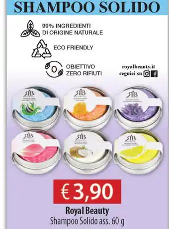 Acqua & Sapone Royal Beauty Shampoo Solido ass. 60g offerta