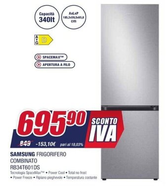 Trony Samsung Frigorifero Combinato RB34T601DS offerta
