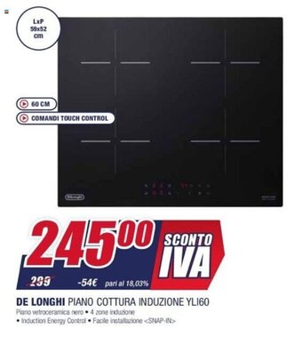 Trony De Longhi Piano Cottura Induzione YLI60 offerta