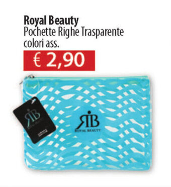 Acqua & Sapone Royal Beauty Pochette Righe Trasparente offerta