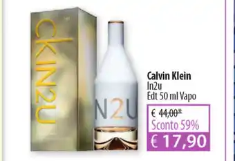 Acqua & Sapone Calvin Klein In2u Edt 50ml Vapo offerta