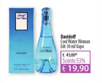 Acqua & Sapone Davidoff Cool Water Woman Edt 30ml Vapo offerta