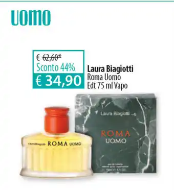 Acqua & Sapone Laura Biagiotti Roma Uomo Edt 75ml Vapo offerta