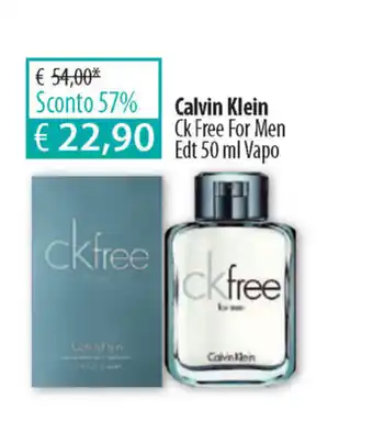 Acqua & Sapone Calvin Klein Ck Free For Men 50ml offerta