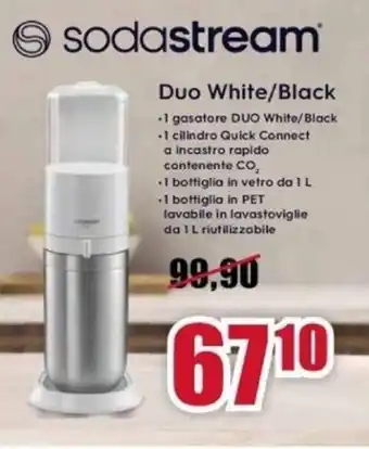 Trony sodastream Duo White/Black 1 L offerta