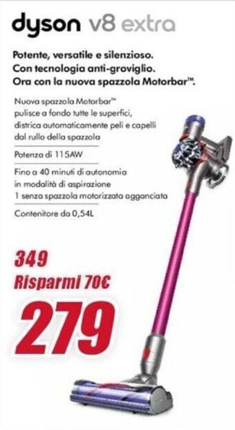 Trony dyson V8 extra offerta
