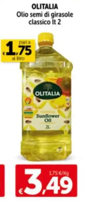 Carrefour Olitalia Olio semi di girasole classico lt 2 offerta