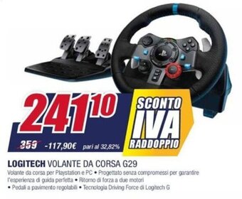 Trony Logitech Volante da Corsa G29 offerta