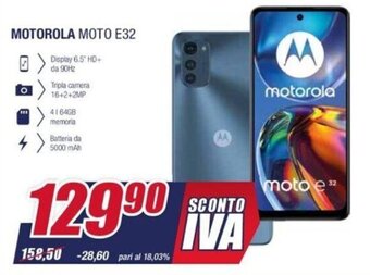 Trony motorola moto e32 offerta