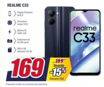 Trony realme C33 offerta