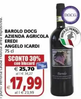 Il Gigante Barolo docg azienda agricola eredi angelo icardi offerta