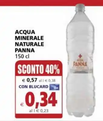 Il Gigante Acqua minerale naturale panna offerta