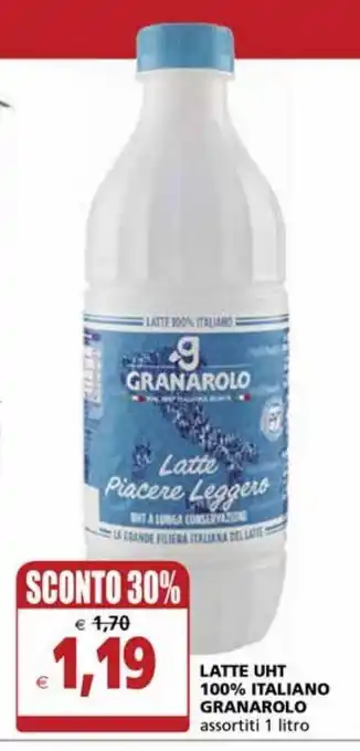 Il Gigante Latte uht 100% italiano granarolo offerta