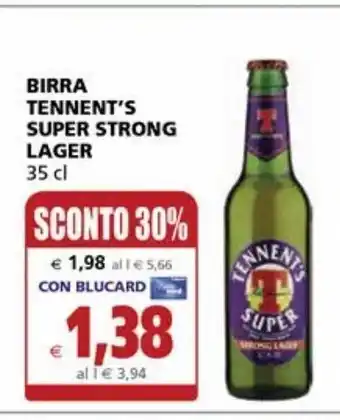 Il Gigante Birra tennent's super strong lager offerta