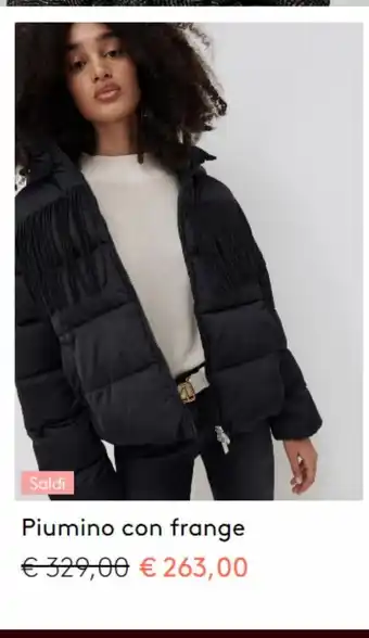 Piumino con frange