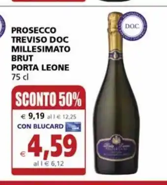 Il Gigante Prosecco treviso doc millesimato brut porta leone offerta