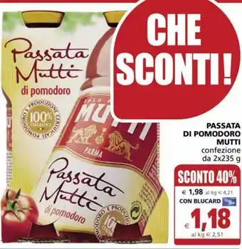 Il Gigante Passata di pomodoro mutti offerta