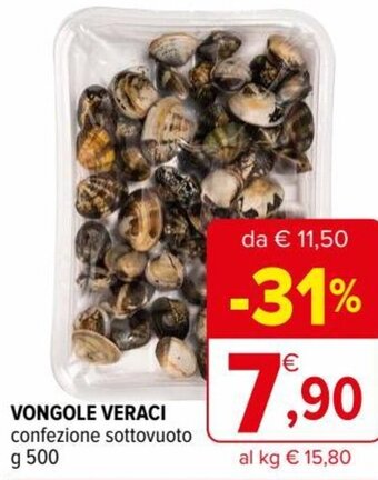 Iperal Vongole Veraci Confezione Sottovuoto 500 g offerta