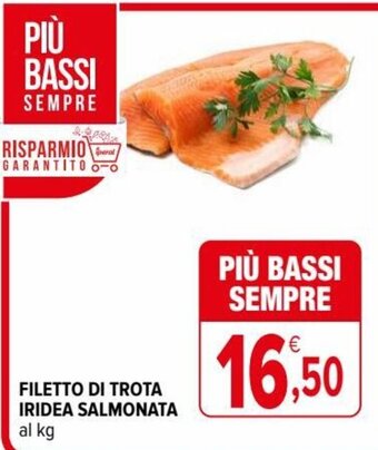 Filetto di trota Iridea Salmonata al kg
