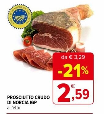 Iperal Prosciutto Crudo Di Norcia IGP all'etto offerta