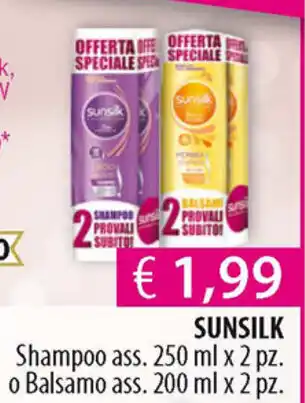 Sunsilk Shampoo 250ml x 2pz. o Balsamo 200ml x 2pz