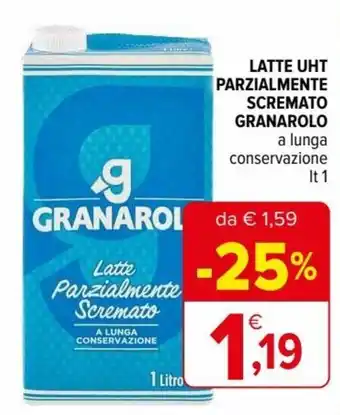 Iperal Granarolo Latte Uht Parzialmente Scremato alunga Conservazione 1Lt offerta