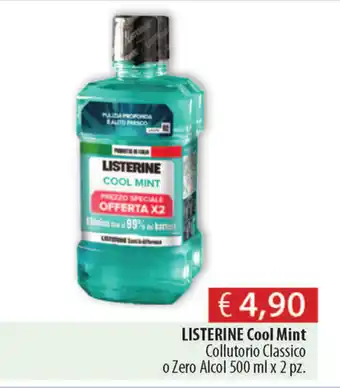 Acqua & Sapone Listerine Cool Mint 500ml x 2pz offerta