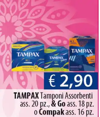 Acqua & Sapone Tampax 20pz. & Go 18pz. o Compak 16pz offerta