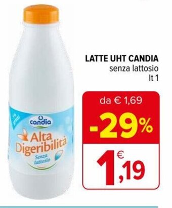 Iperal Latte UHT Candia senza lattosio 1 lt offerta