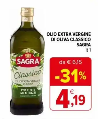 Iperal Sagra Olio Extra Vergine Di Oliva Classico 1 lt offerta