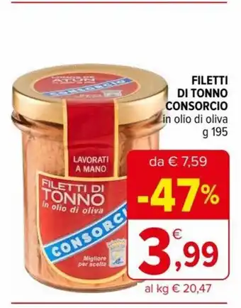 Filetti Di Tonno Consorcio in olio di oliva 195 g