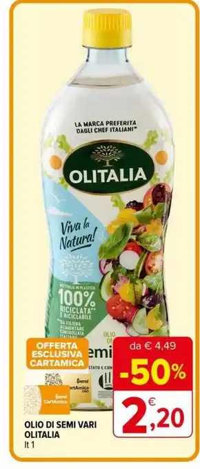 Iperal Olio Di Semi Vari Olitalia 1 lt offerta