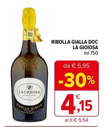 Iperal La Gioiosa Ribolla Gialla Doc 750 ml offerta