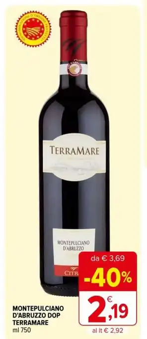 Iperal Montepulciano D'Abruzzo DOP Terramare 750 ml offerta