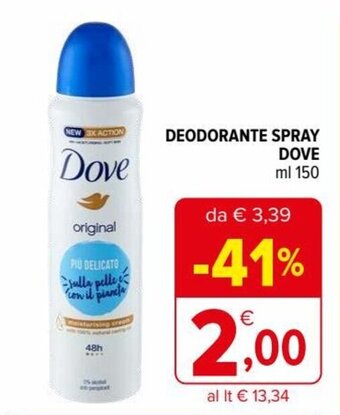 Iperal Dove Deodorante Spray 150 ml offerta