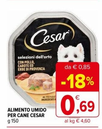 Iperal Cesar Alimento Umido Per Cane 150 g offerta