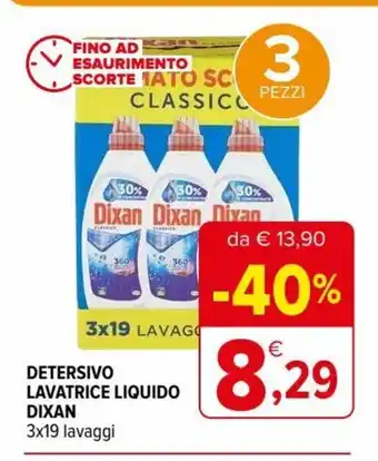 Iperal Dixan Detersivo Lavatrice Liquido 3x19 lavaggi offerta