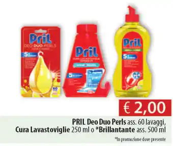 Acqua & Sapone Pril Deo Duo Perls, Cura Lavastoviglie 250ml o Brillantante 500ml offerta